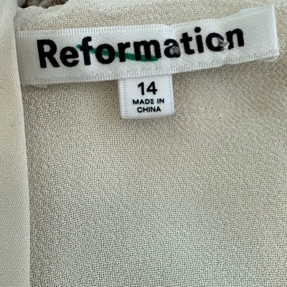 Reformation Elegant Cream Sequin Women's Crop Top Size 14 - Picture 2 of 12